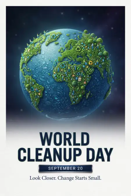 world cleanup day earth cleanup illustration - World Cleanup Day 2026