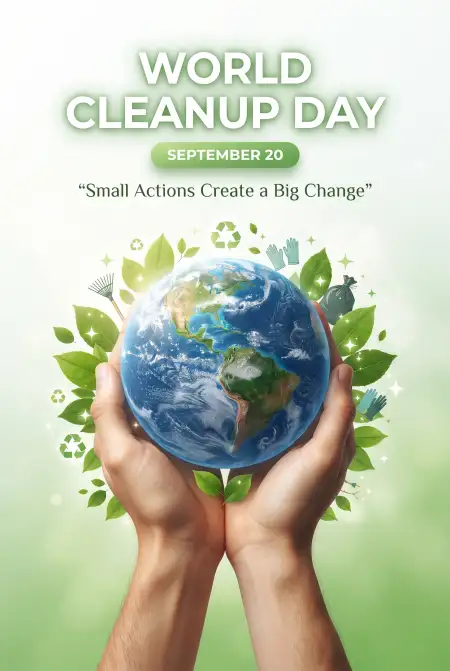 world cleanup day eco friendly poster design - World Cleanup Day 2026