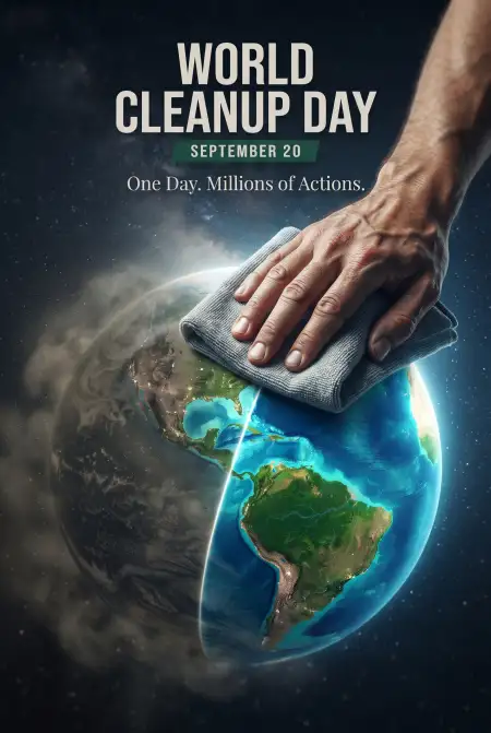 world cleanup day keep earth clean poster - World Cleanup Day 2026