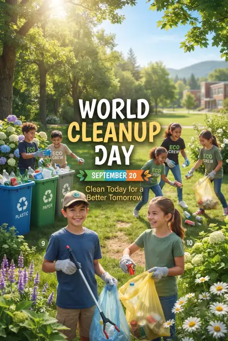 world cleanup day kids cleaning environment - World Cleanup Day 2026