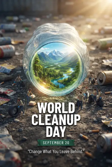 world cleanup day litter picking poster - World Cleanup Day 2026
