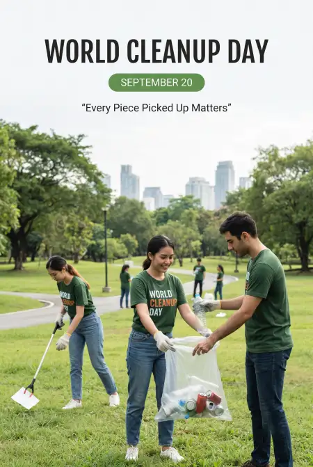 world cleanup day pick up trash campaign - World Cleanup Day 2026