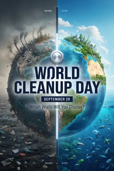 world cleanup day plastic cleanup poster - World Cleanup Day 2026