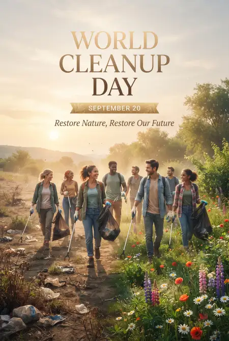 world cleanup day plastic free planet image - World Cleanup Day 2026