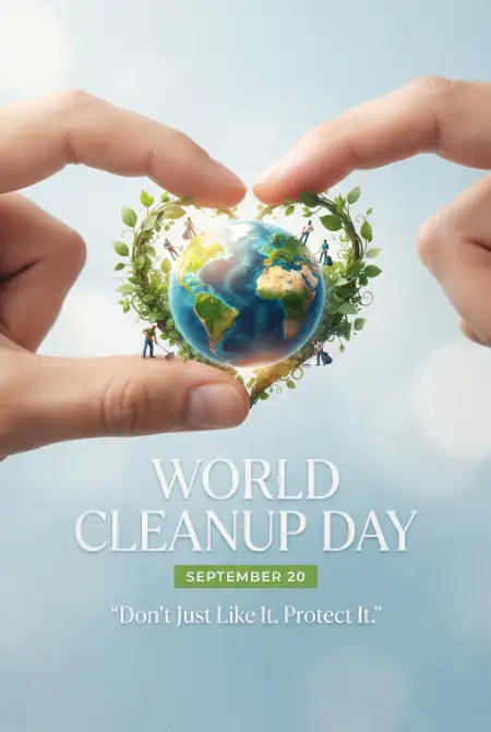 world cleanup day shareable awareness image - World Cleanup Day 2026