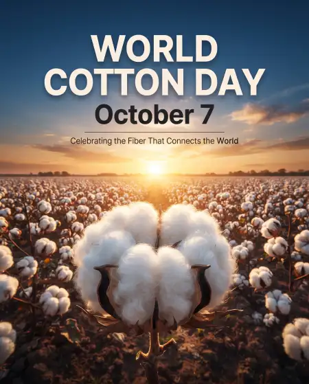 world cotton day agriculture poster