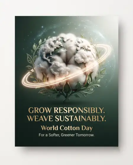 world cotton day sustainable cotton greeting card