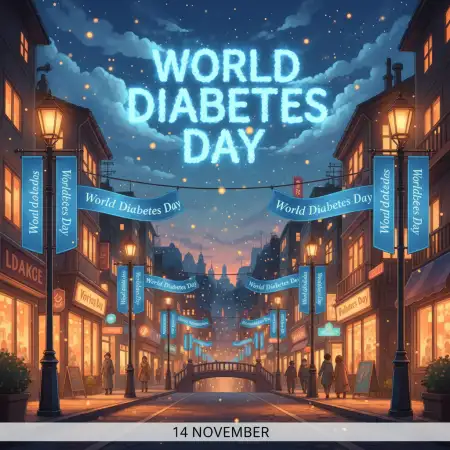 Free World Diabetes Day Awareness Slogan In English Background Download