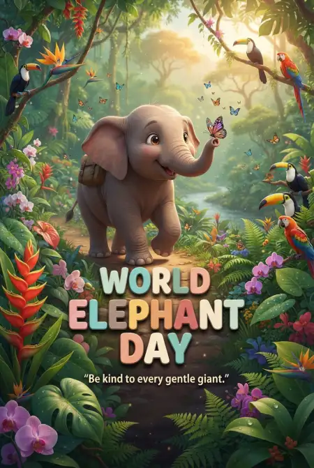 World Elephant Day 2026 Classroom Poster - Free World Elephant Day 2026 Download