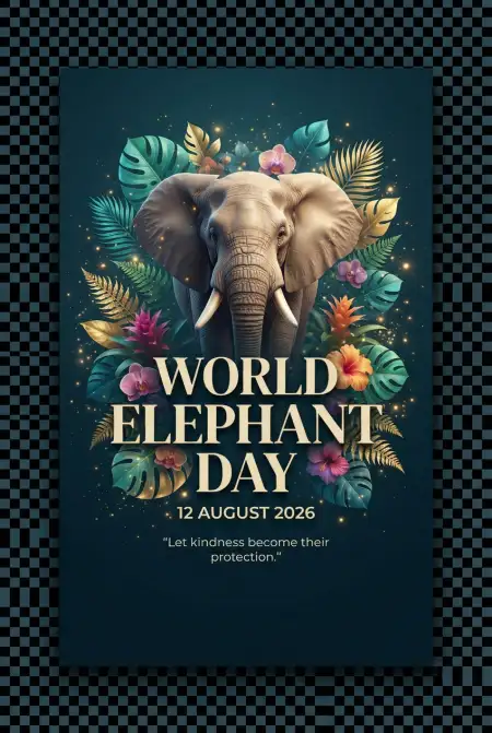World Elephant Day 2026 Conservation Campaign Design - Free World Elephant Day 2026 Download