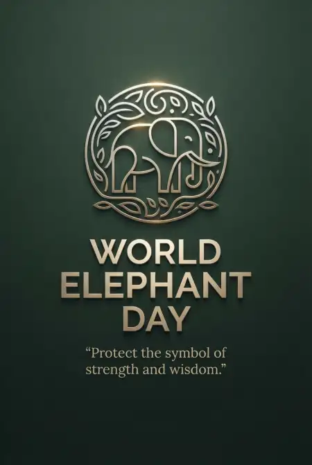 World Elephant Day 2026 Elephant Logo Design - Free World Elephant Day 2026 Download