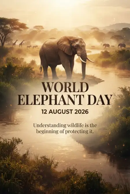 World Elephant Day 2026 Elephant Protection Banner - Free World Elephant Day 2026 Download