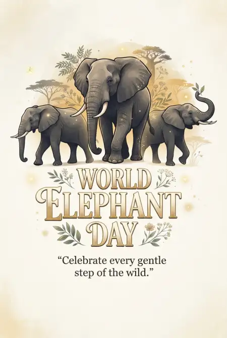 World Elephant Day 2026 Elephant Vector - Free World Elephant Day 2026 Download
