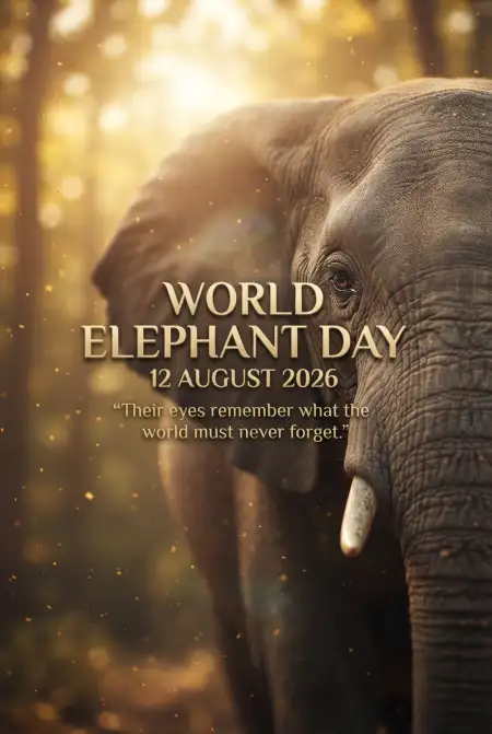 World Elephant Day 2026 Facebook Banner - Free World Elephant Day 2026 Download
