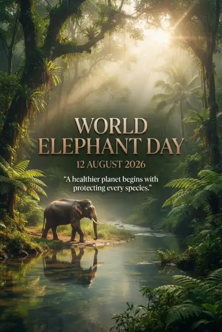 World Elephant Day 2026 Promotional Banner - Free World Elephant Day 2026 Download