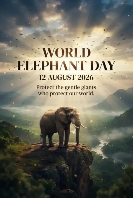 World Elephant Day 2026 Save Elephant Quotes - Free World Elephant Day 2026 Download