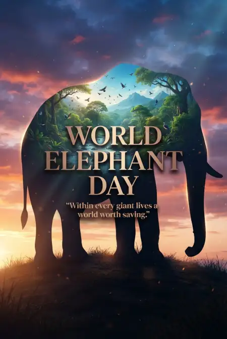 World Elephant Day 2026 Wishes - Free World Elephant Day 2026 Download