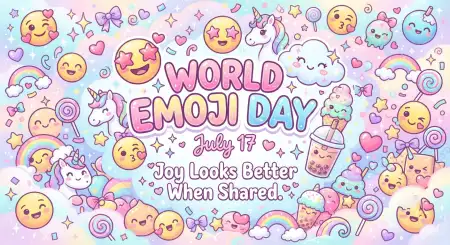 World Emoji Day Banner And Poster - Free World Emoji Day Poster 2026 Download