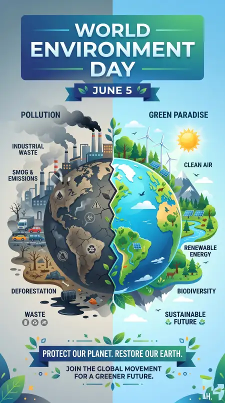 World Environment Day 2026 Educational Infographic - Free World Environment Day 2026 Download