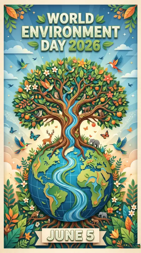 World Environment Day 2026 Save Nature Poster - Free World Environment Day 2026 Download