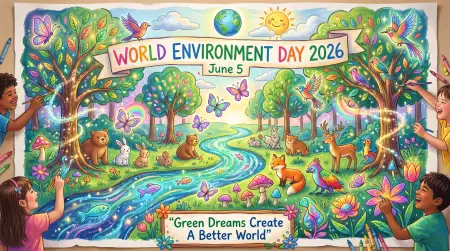 World Environment Day Crayon Artwork For Kids - Free World Environment Day Kids Artwork 2026 Download