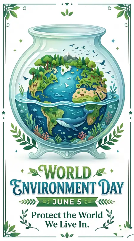 World Environment Day Pinterest Pin Design - Free World Environment Day Theme 2026 Download