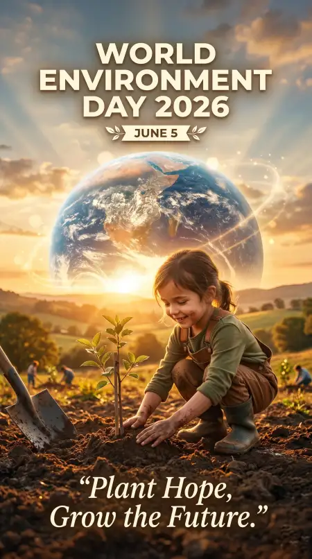 World Environment Day Poster Ideas With Children Planting Trees - Free World Environment Day Poster Ideas 2026 Download