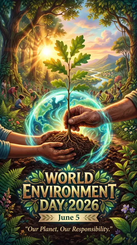 World Environment Day Poster Ideas With Earth Illustration - Free World Environment Day Poster Ideas 2026 Download