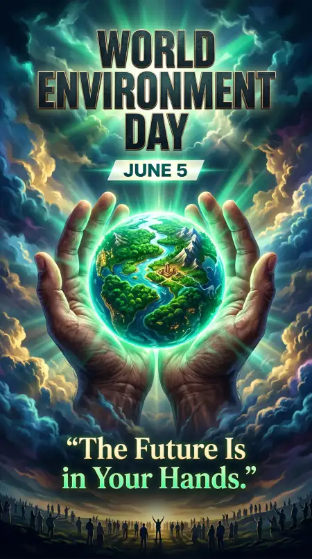 World Environment Day Poster Ideas With Hand Holding Earth Design - Free World Environment Day Poster Ideas 2026 Download