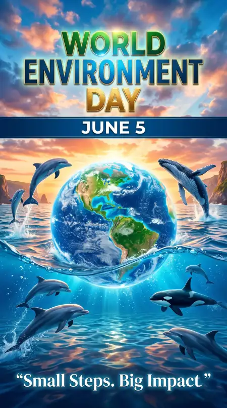 World Environment Day Poster Ideas With Save Water Message - Free World Environment Day Poster Ideas 2026 Download