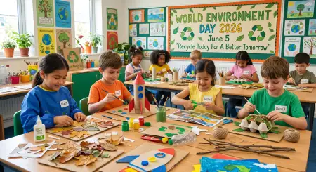 World Environment Day Preschool Art Activities - Free World Environment Day Kids Artwork 2026 Download