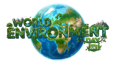 world environment day typography png