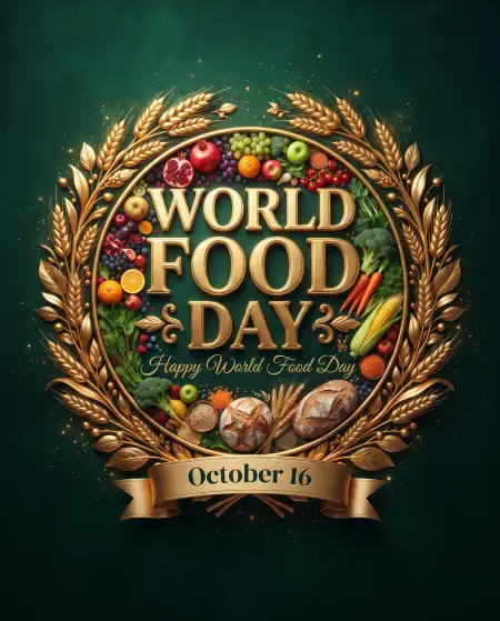 world food day 2026 3d food illustration design - World Food Day 2026
