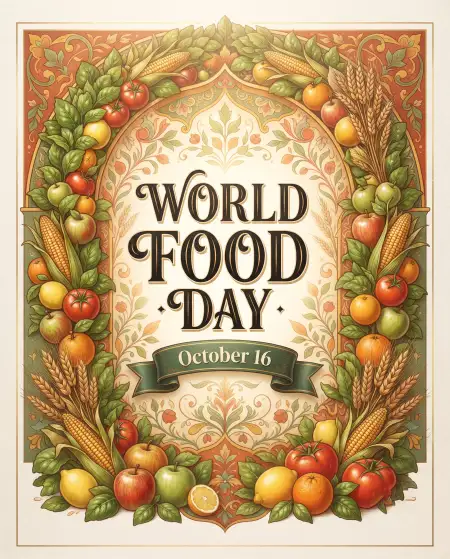 world food day 2026 decorative food frame png - World Food Day 2026