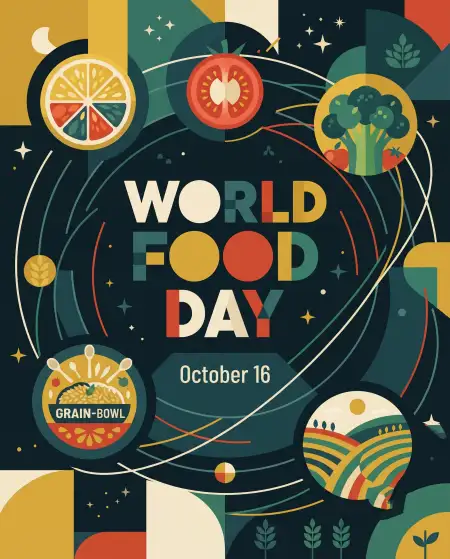 world food day 2026 flat vector illustration - World Food Day 2026