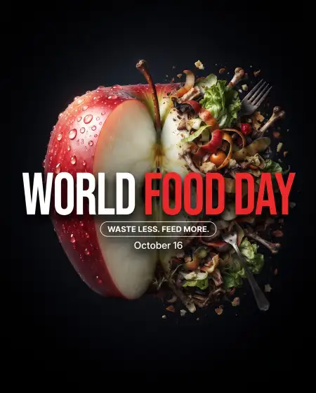 world food day 2026 stop food waste poster - World Food Day 2026