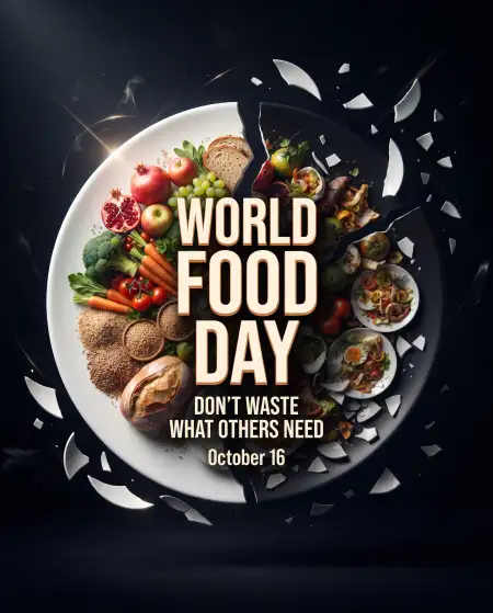 world food day 2026 stop food waste slogan poster - World Food Day 2026