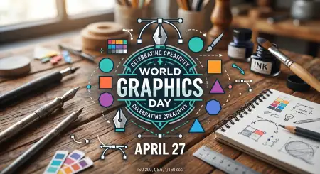 World Graphics Day Flat Design Illustration - Free World Graphics Day 2026 Download