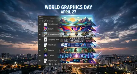 World Graphics Day Photoshop Templates - Free World Graphics Day 2026 Download