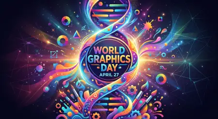 World Graphics Day Poster Design Png - Free World Graphics Day 2026 Download