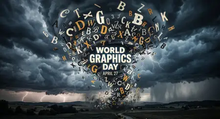 World Graphics Day Typography Design - Free World Graphics Day 2026 Download