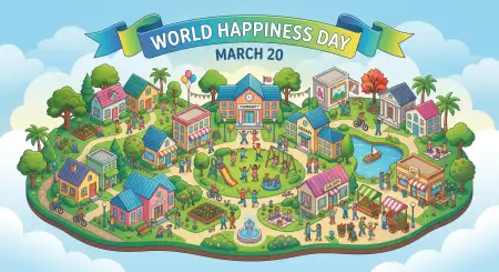 Free World Happiness Day 2026 Classroom Activities Image Download