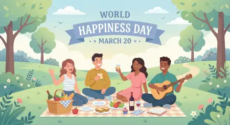 Free World Happiness Day 2026 Date And Theme Image Download