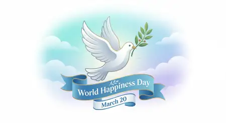 Free World Happiness Day 2026 Global Awareness Campaign Image Download