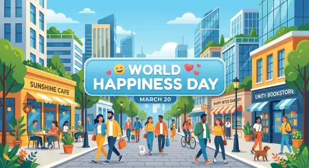 Free World Happiness Day 2026 Slogan Ideas Image Download