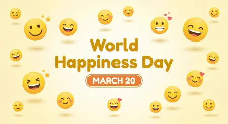 Free World Happiness Day 2026 Social Media Templates Free Image Download