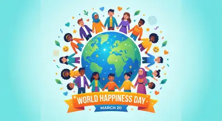 world happiness day 2026 vector illustration