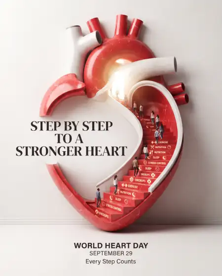 world heart day 2026 cardiovascular awareness poster