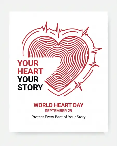 world heart day 2026 graphic design - World Heart Day 2026 Vector Design