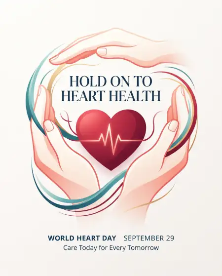 world heart day 2026 hands holding heart